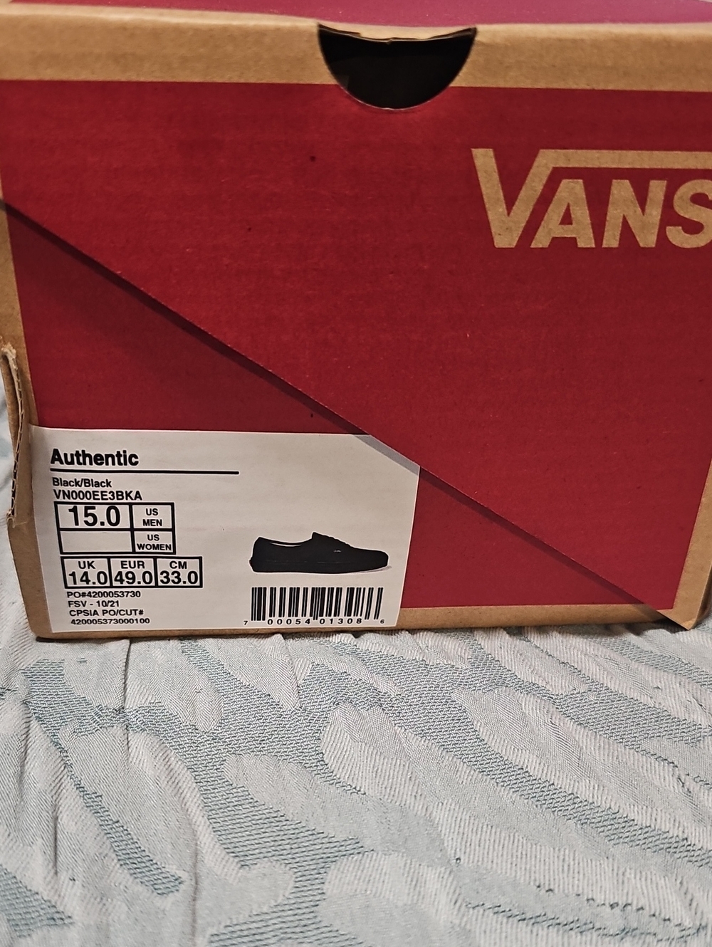 Vans Authentic Low-Top Canvas Sneakers in Black